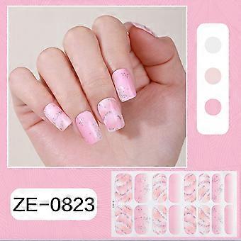 Neue Französisch nagellack film nagel aufkleber frühling und sommer blume heißer verkauf nagel aufkleber nagel aufkleber ZE-0823 bare stück + nagel datei