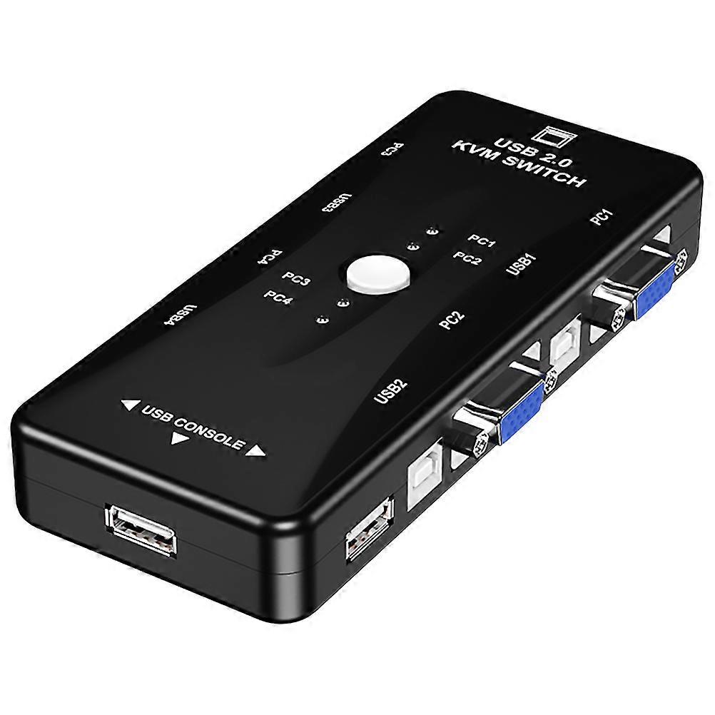 4 Port USB Video Audio Switch for Converting Signal 2Pcs