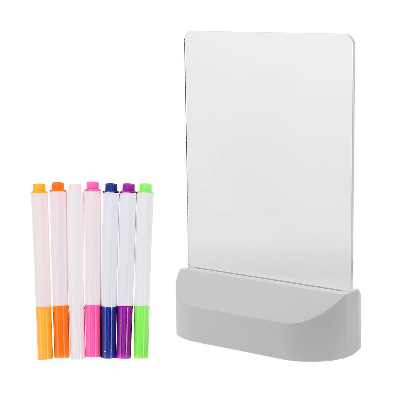 Children's Drawing Board LED Acrylic Dry Erase Board for DIY Drawing 1Set