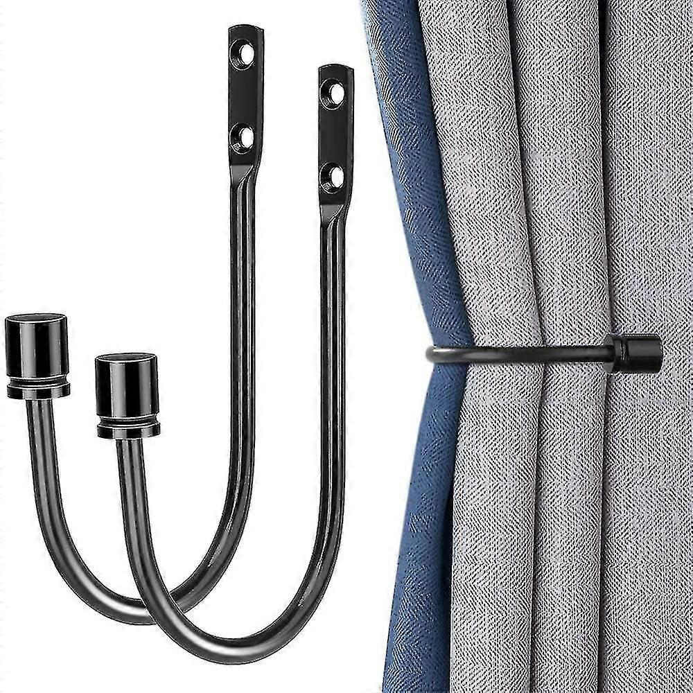 2 stk metalgardin holdbacks, dekorative vægmonterede draperi tiebacks med skruer, kraftig vinduesbehandling holdbacks til hjemmet indretning gratis shippin