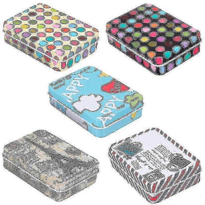 5pcs Tinplate Storage Box