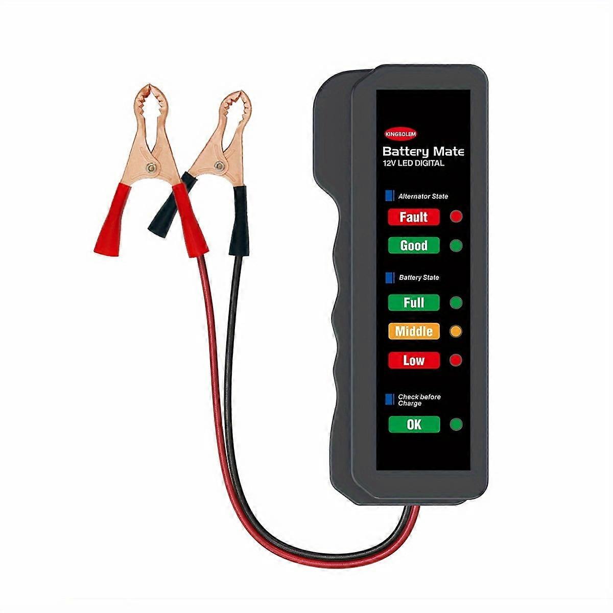 Mini 12V Car Battery Tester Digital Alternator Tester 6LED Lights Detect Display Car Tool Auto Battery Tester For Car Motorcycle