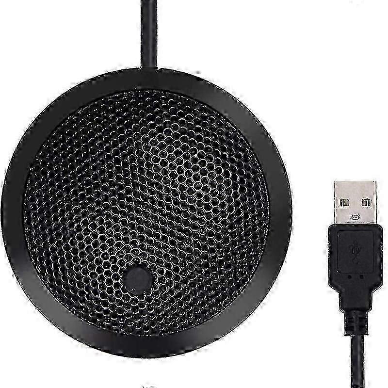 25-26 Conference USB Microphone,Omnidirectional Condenser PC Microphone with Mute Button LED Indicator,Plu