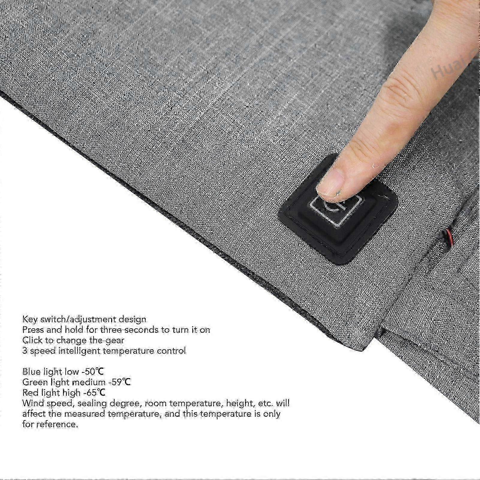 Portable USB Heated Chair Cushion with 3 Temperature Settings for Office, Fishing, and Stadium Use