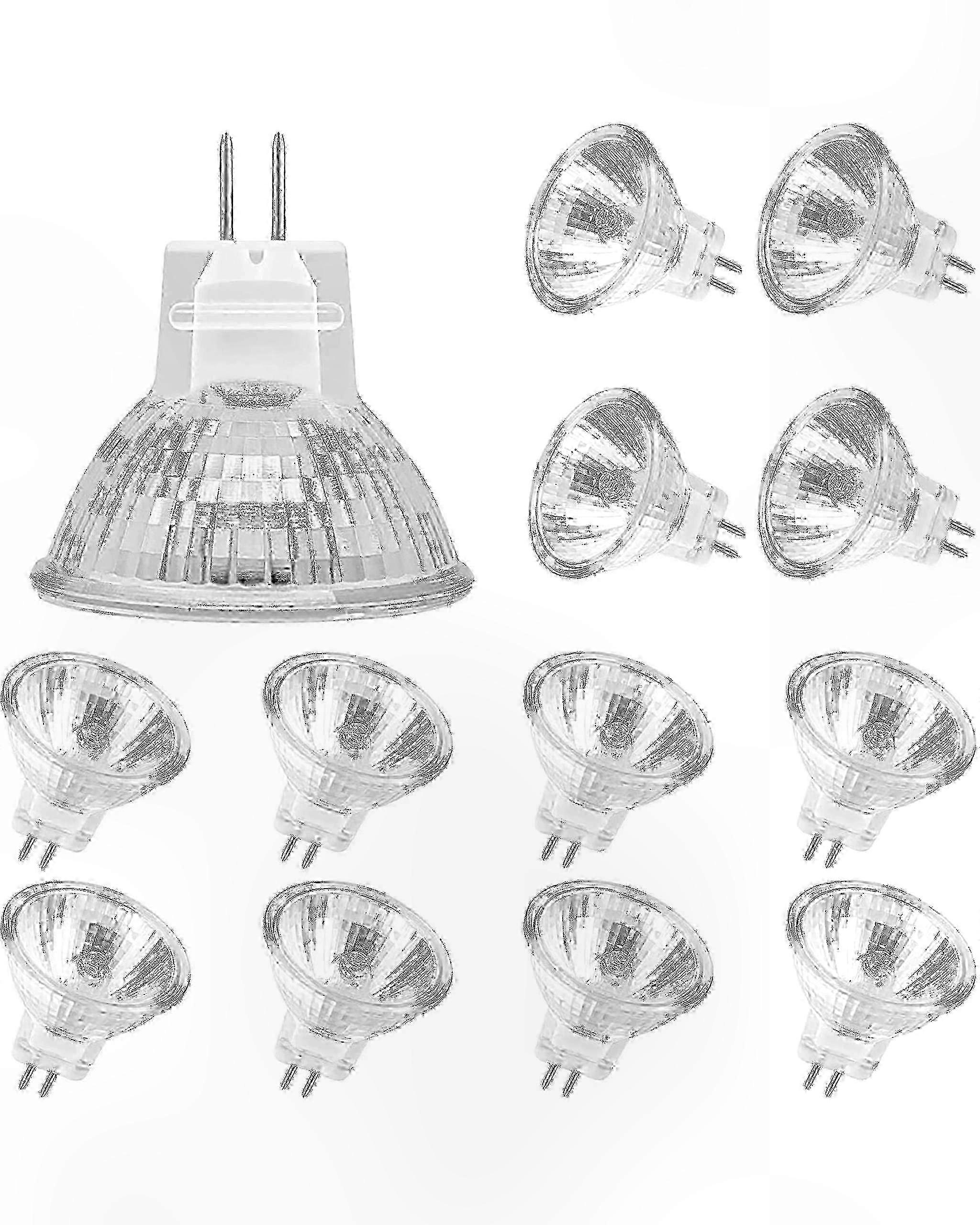 12V 20W Dimmable MR11 Halogen Bulbs 12-Pack for Ceiling Light Warm White