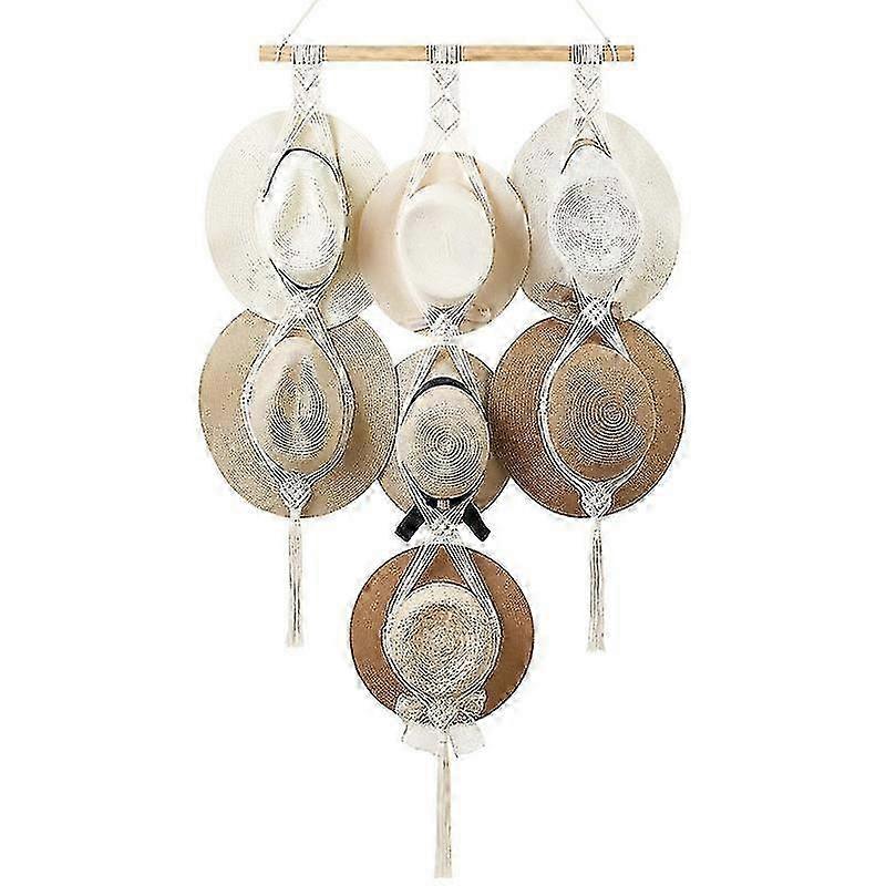 Hat Rack Hat Hangers For Wall, Boho Hat Holder Display Organizer