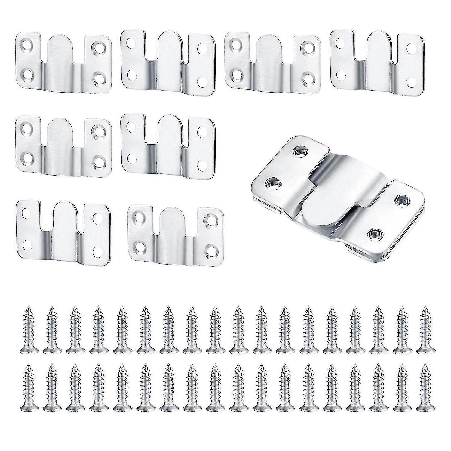 Lot de 10 supports encastrés pour cadres photo en acier inoxydable