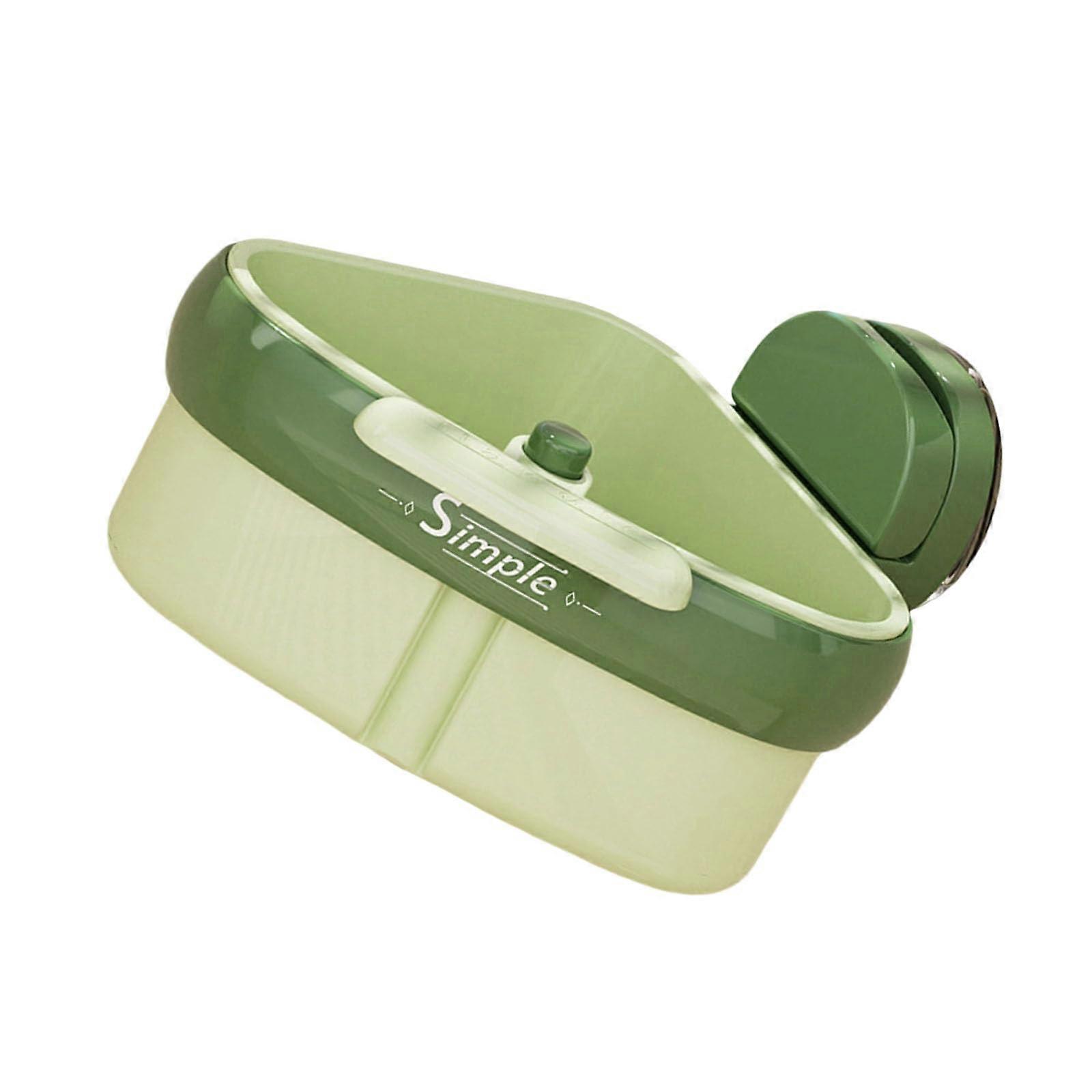 Suction Sink Strainer Basket Space Saving ABS Plastic Drain Filter Green Kitchen Sink Organizer