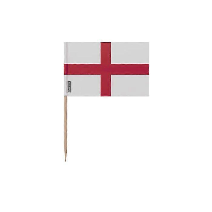 England Flag Toothpicks - 8 cm - 100 pieces - Adhesive plastic - Bamboo stick - Pixelforma