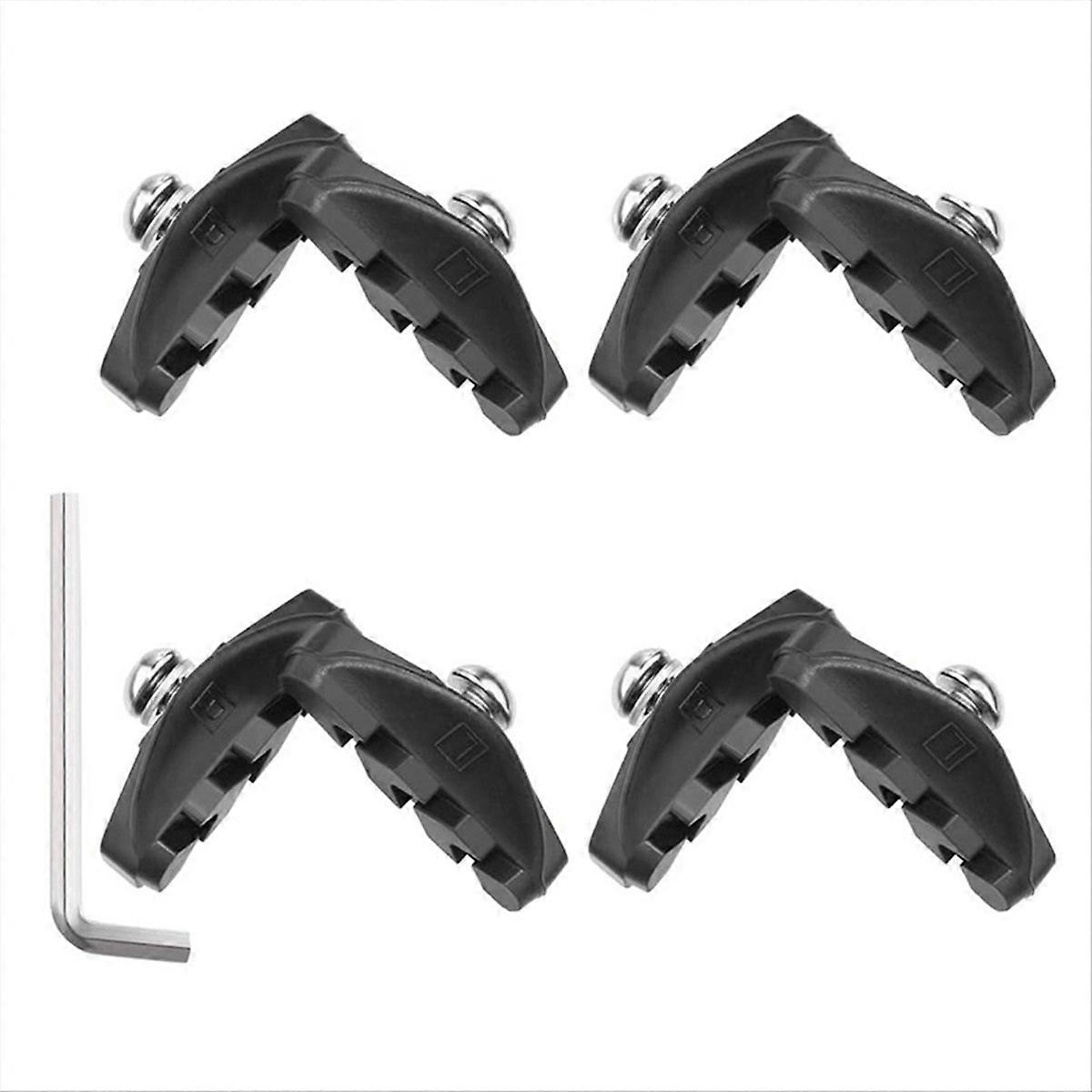 4 Pairs Road Brake Pads Rubber Brake Blocks Replacement