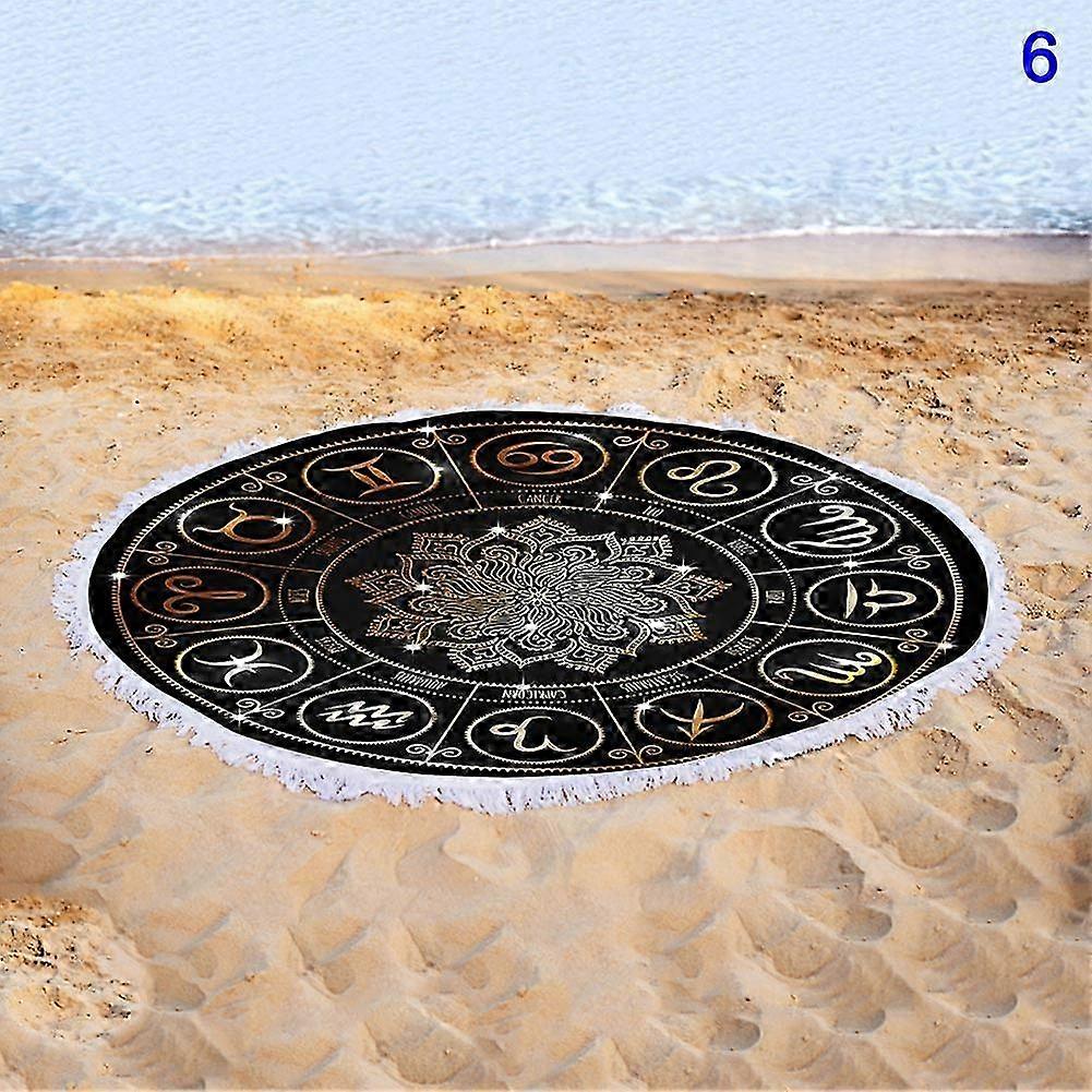 Quick-dry Round Colorful Beach Towel with Tassel and Multiple Patterns New