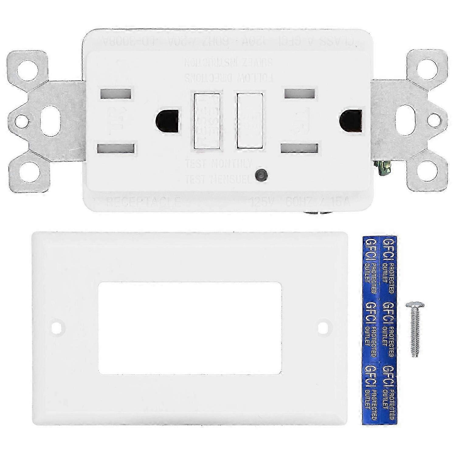 Switch Socket Smart Leakage Protection GFCI Guard Outlet with LED Light AC120V LD3008A