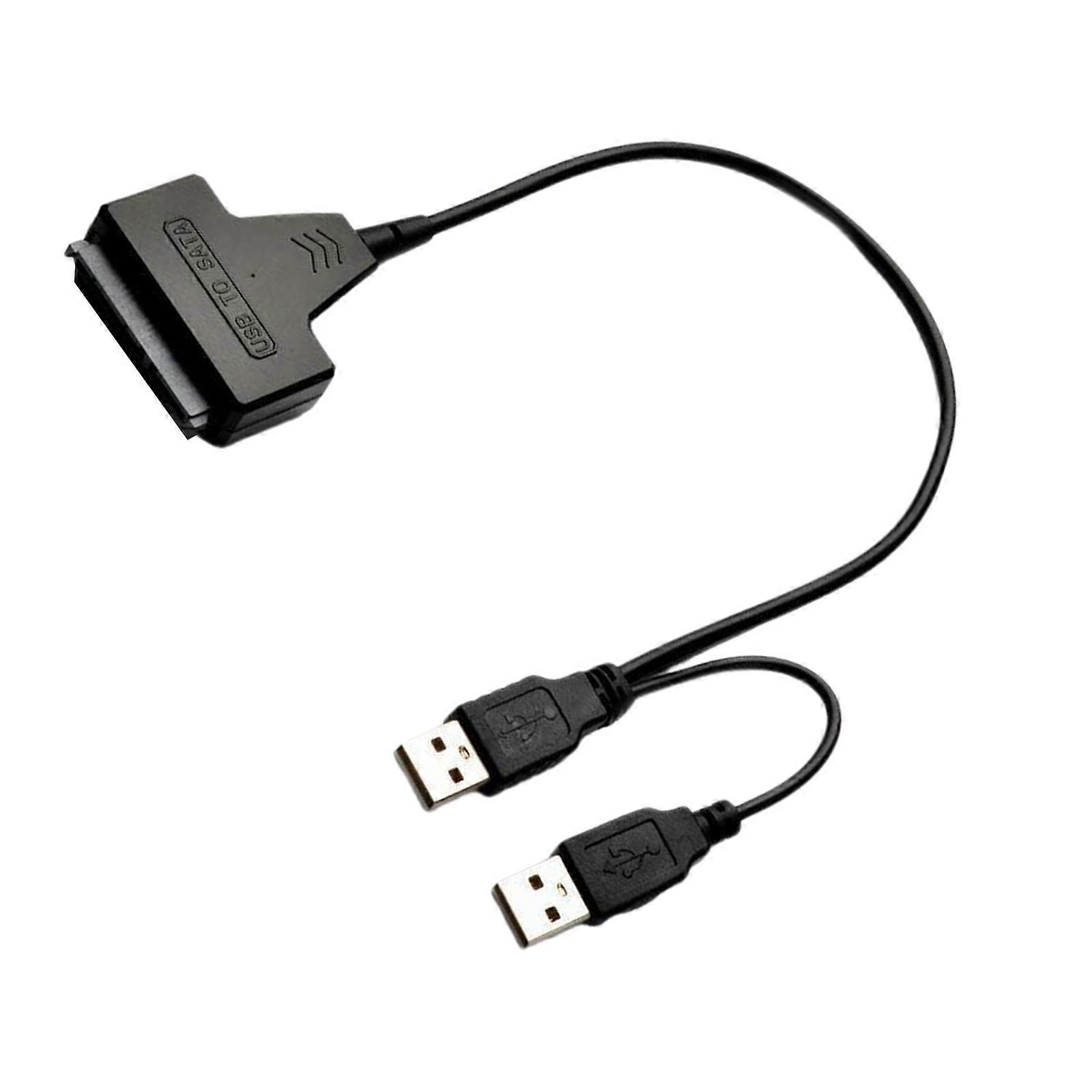 Efficient USB 3.0 to SATAs Cable for Connecting 2.5inch HDD/SSDs to Laptops, Includes Power Port for Larger Drive Multicolor