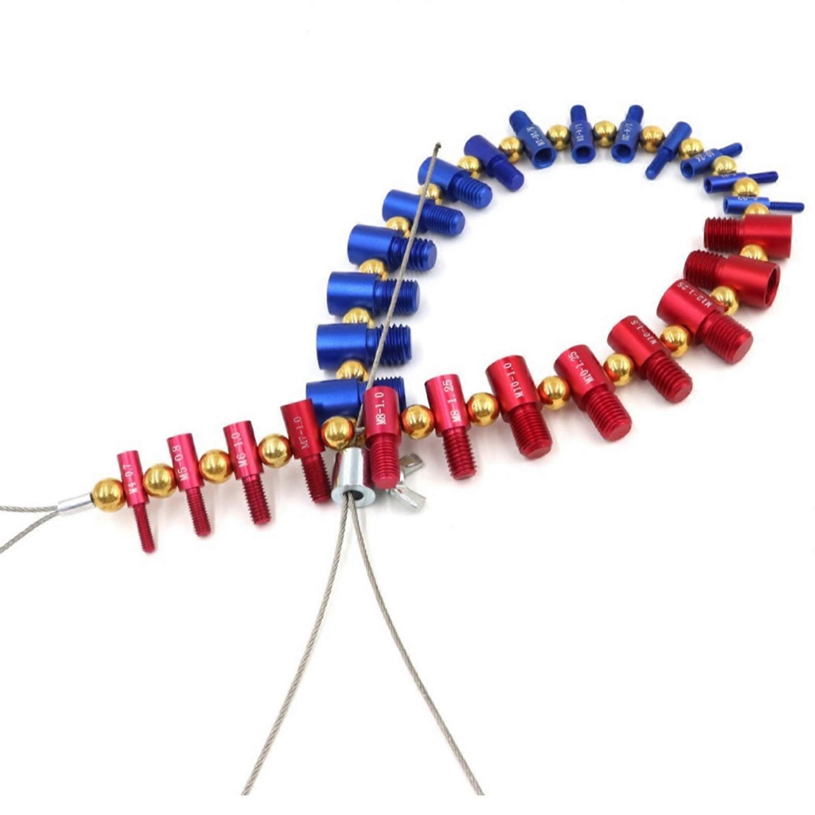 Nut and Bolt Thread Checker Thread Gauge Thread Tester Bolt Nut Screw Checking Tool Thread Identifier Male/Female Gauge Multicolor