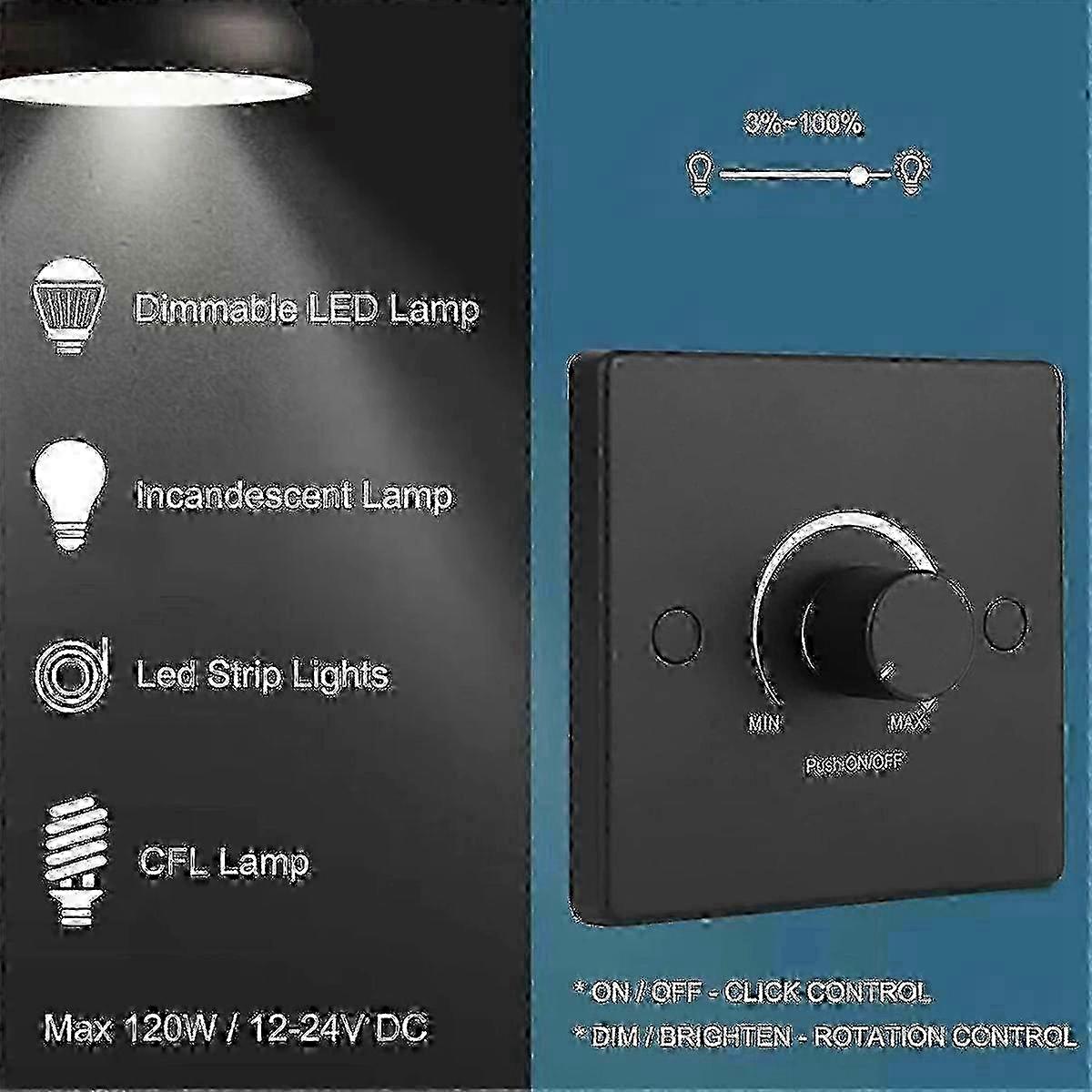 LED-dimmer för husbilar 12–24 V 5 A med universell PWM-styrteknik