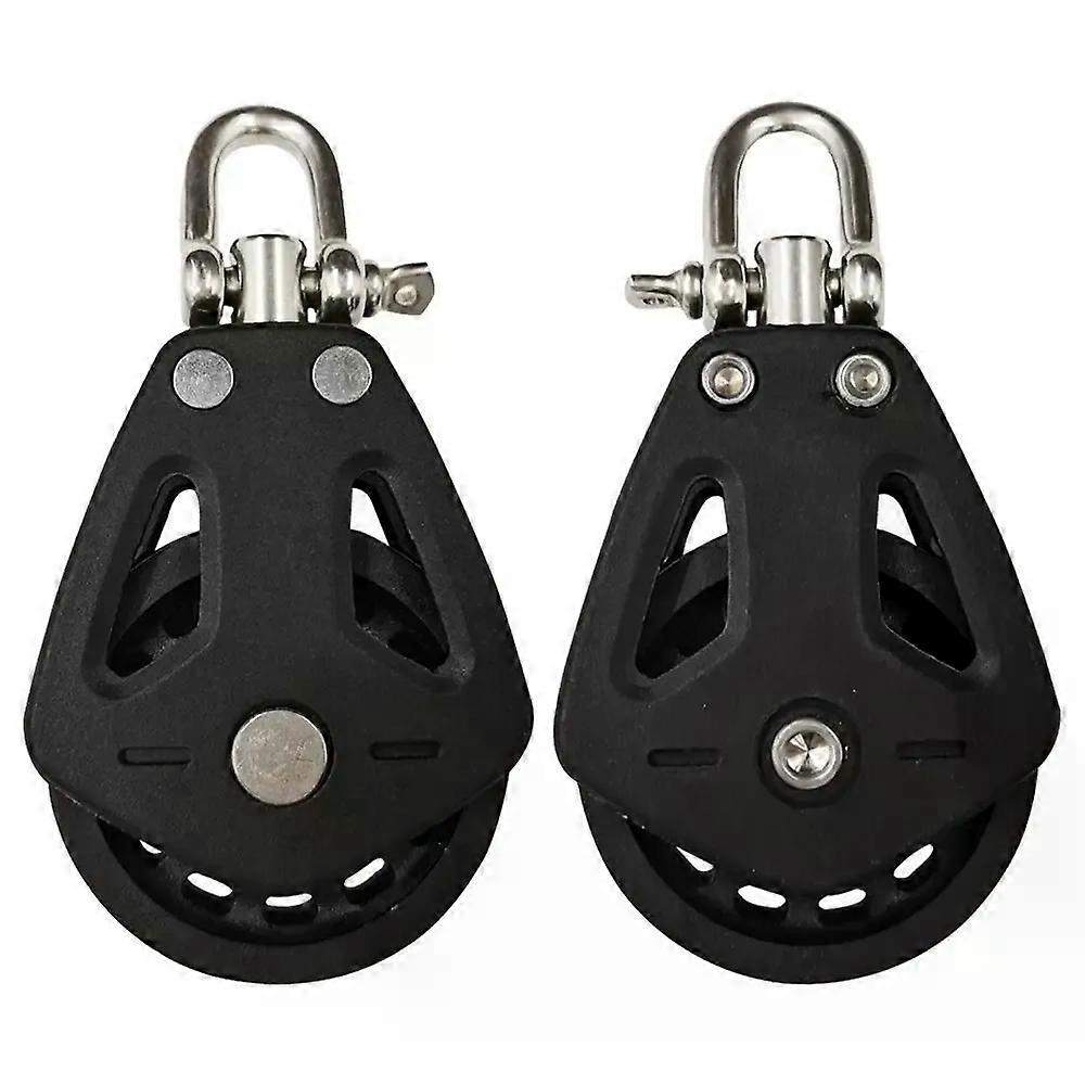 High Load Sheave Block Universal Head Swivel Shackle Single Pulley Plain Bearing Block Rope Runner Universal Boat Accessories