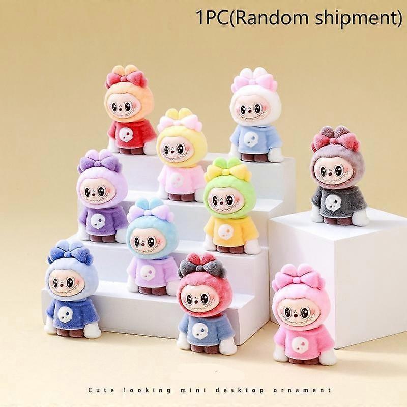 Mini New Labubu Model Toy Kawaii 3D Resin Tabletop Decoration Figures Dolls Toys