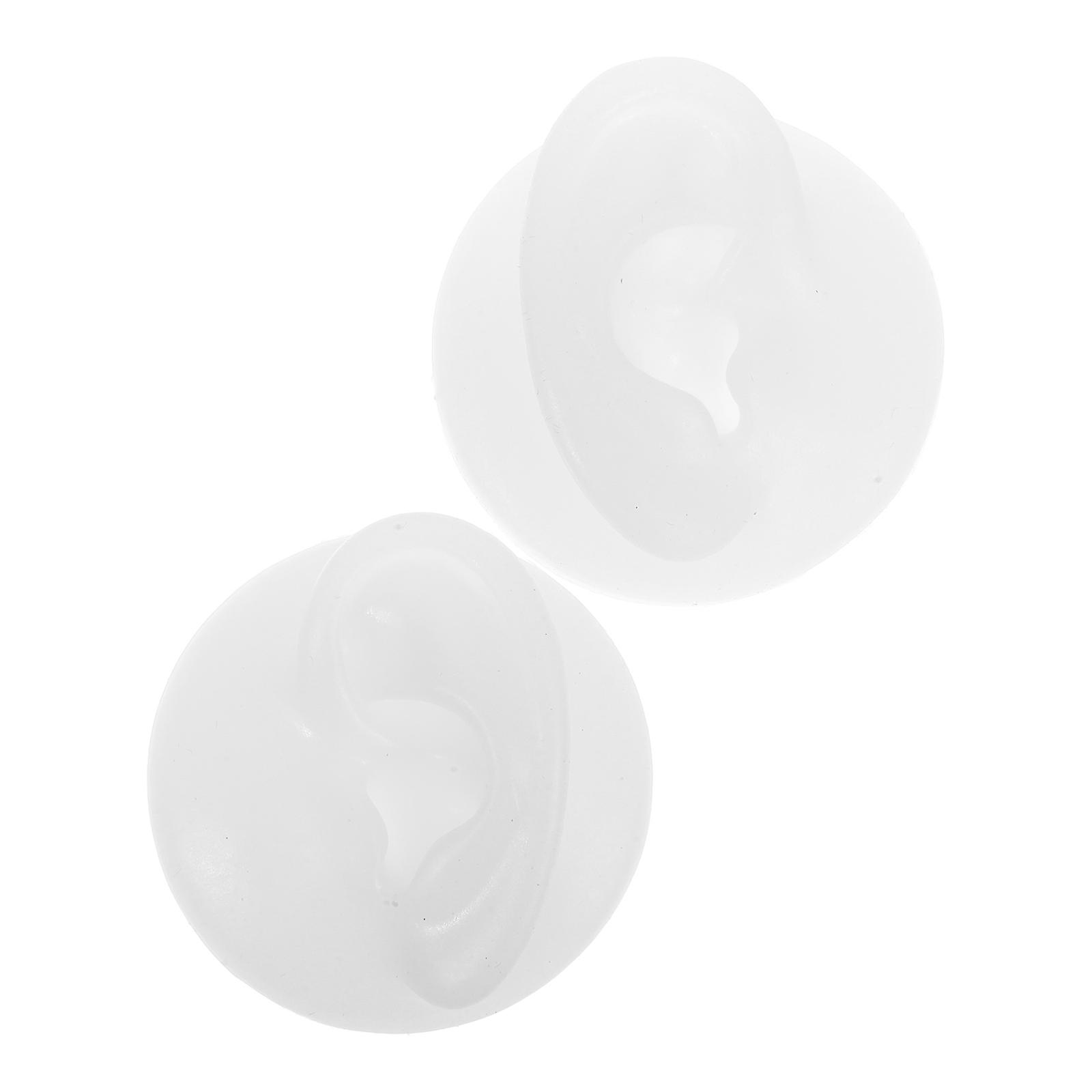 Transparent Silicone Ear Model Ear Display Rack for Jewelry 1Pair