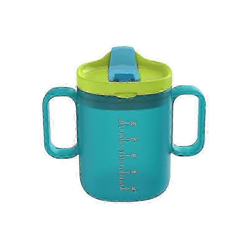 Elderly sippy cup with straw and handle for adults