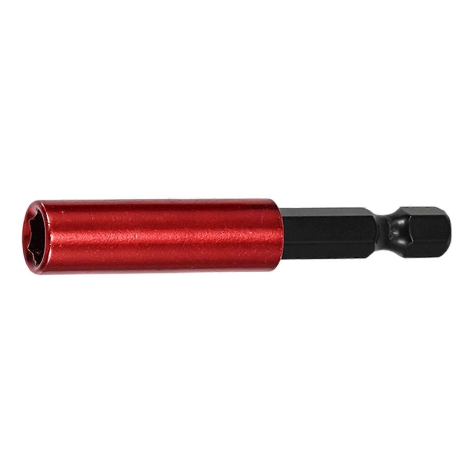 Resilient Strong Magnetic Hexagonal Bit Lengthy 60mm Grip 1/4 Linkage Drive Featherweight Design Suitable For Tight Zone  Red