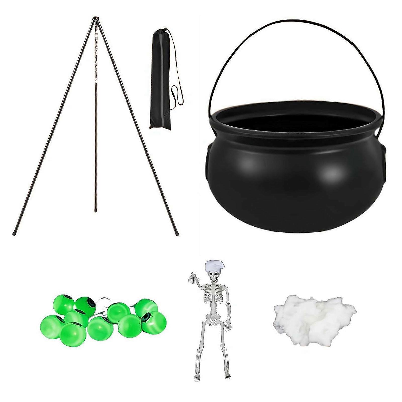 Fog Emitting Cauldron With Illuminated Sprayer Party Multicolor