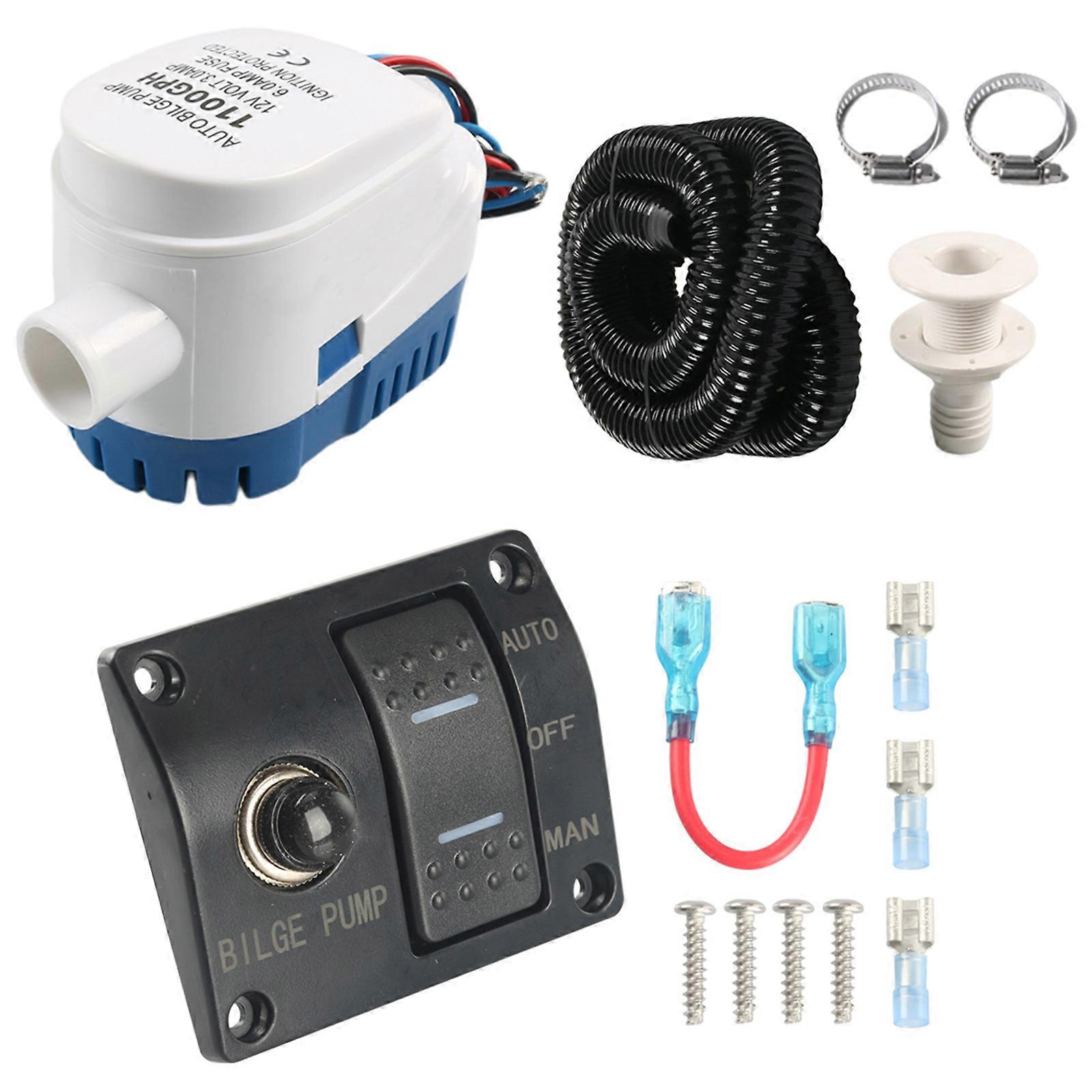 Two Speed Automatic Bilge Pump 750GPH 1100GPH With Auto Sensor For Sailboats Yachts And Small Boats Multicolor