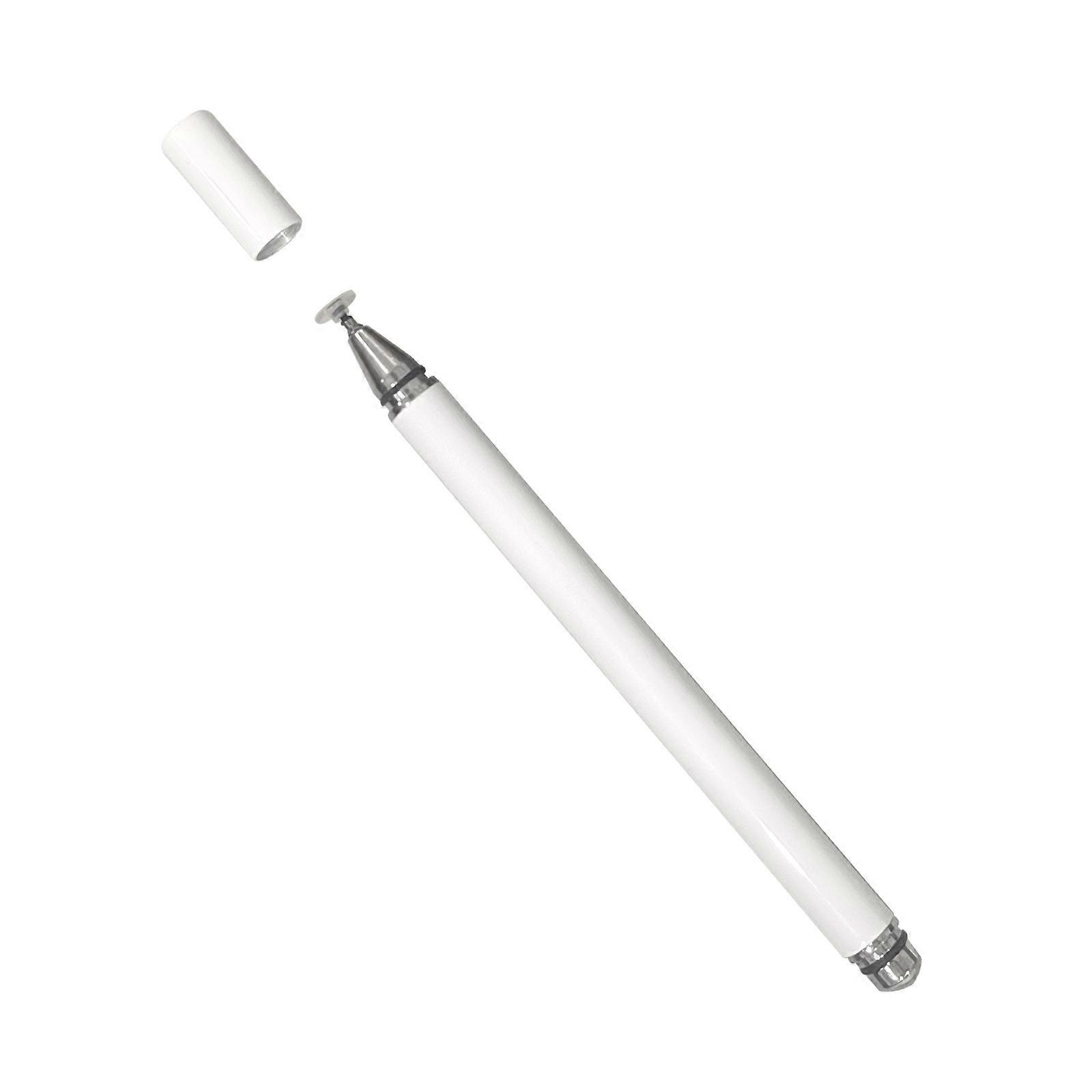 Touch Screen Pen Capacitive Disc Tip High Sensitivity Ergonomic Grip Capacitive Stylus for Phone Tablet and Touch Device  White