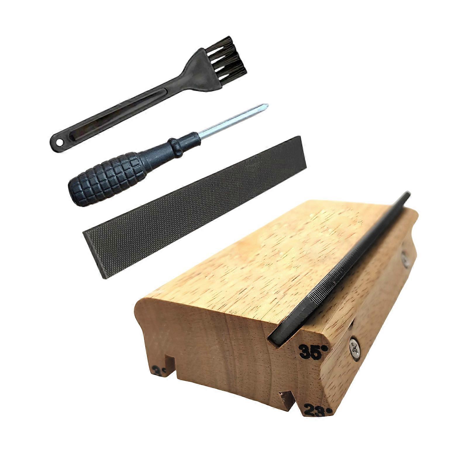 Multipurpose Fret End Dressing File 4 Angle Adjustable Guitar Fret Trimming File for Crown Shaping and Polishing  Log color