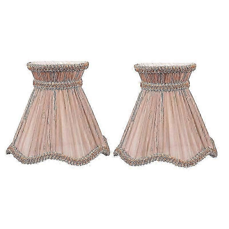 Candle Chandelier Lampshade Set Of 2 Clip On Drop Light Lampshade Wall Lamp Fabric Light Shade (haoyi