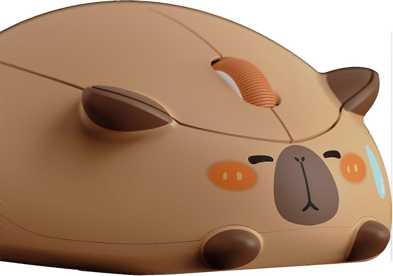 Wireless Gaming Mouse Capybara, Tri-Mode Mouse BT3.0/BT5.0/2.4G, Cute Optical