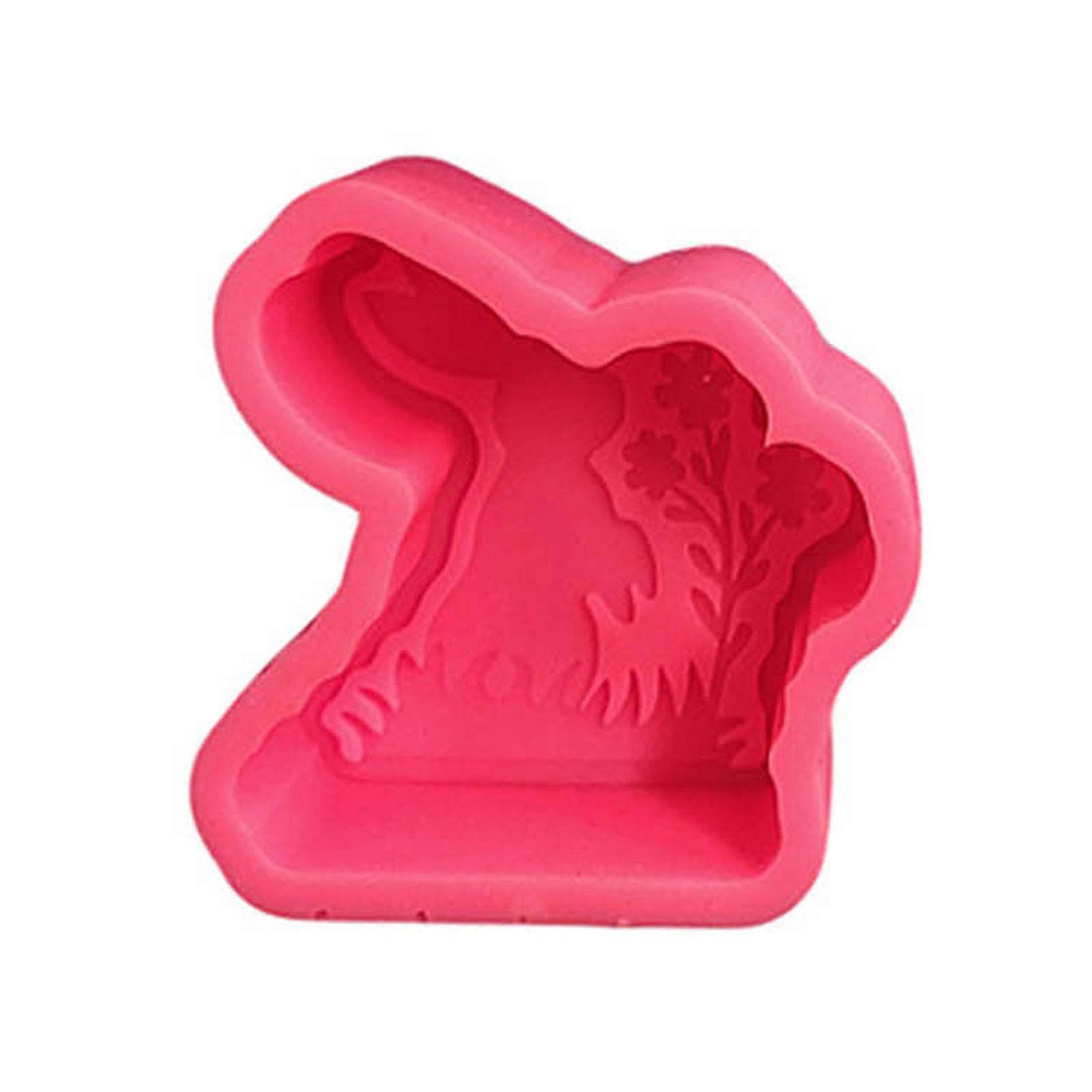 Rabbit Shape Candle Molds Animal Resin Molds for Making Candle Soap Chocolate Cake Fondant Decorations Baking DIY Craft Multicolor