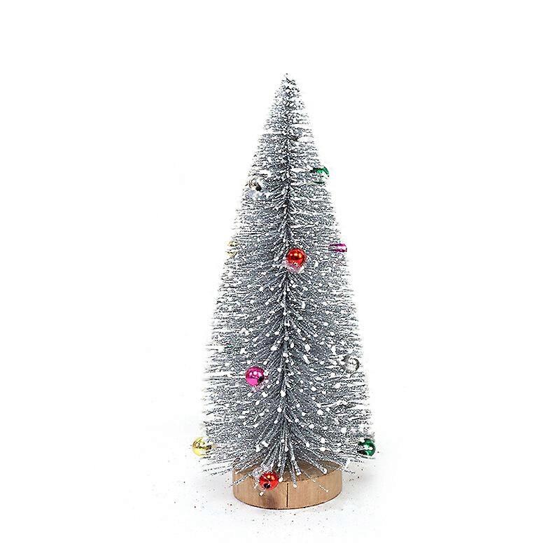 Mini Christmas Tree Snow Frost Small Pine Tree DIY Craft Ornament Desktop Decor