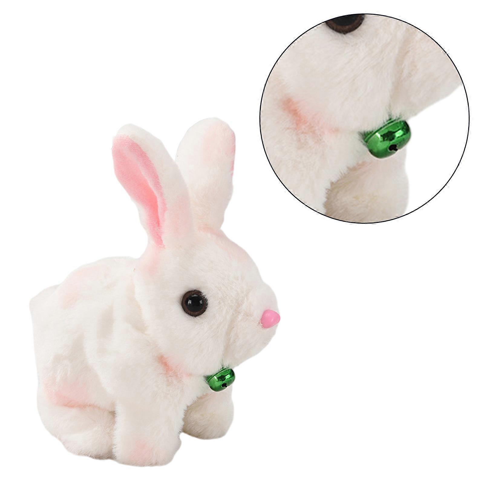 الموسيقية الكهربائية أفخم الأرنب لعبة صرير المشي لينة محشوة عيد الميلاد هدايا عيد ميلاد للأطفال الصغار وردي