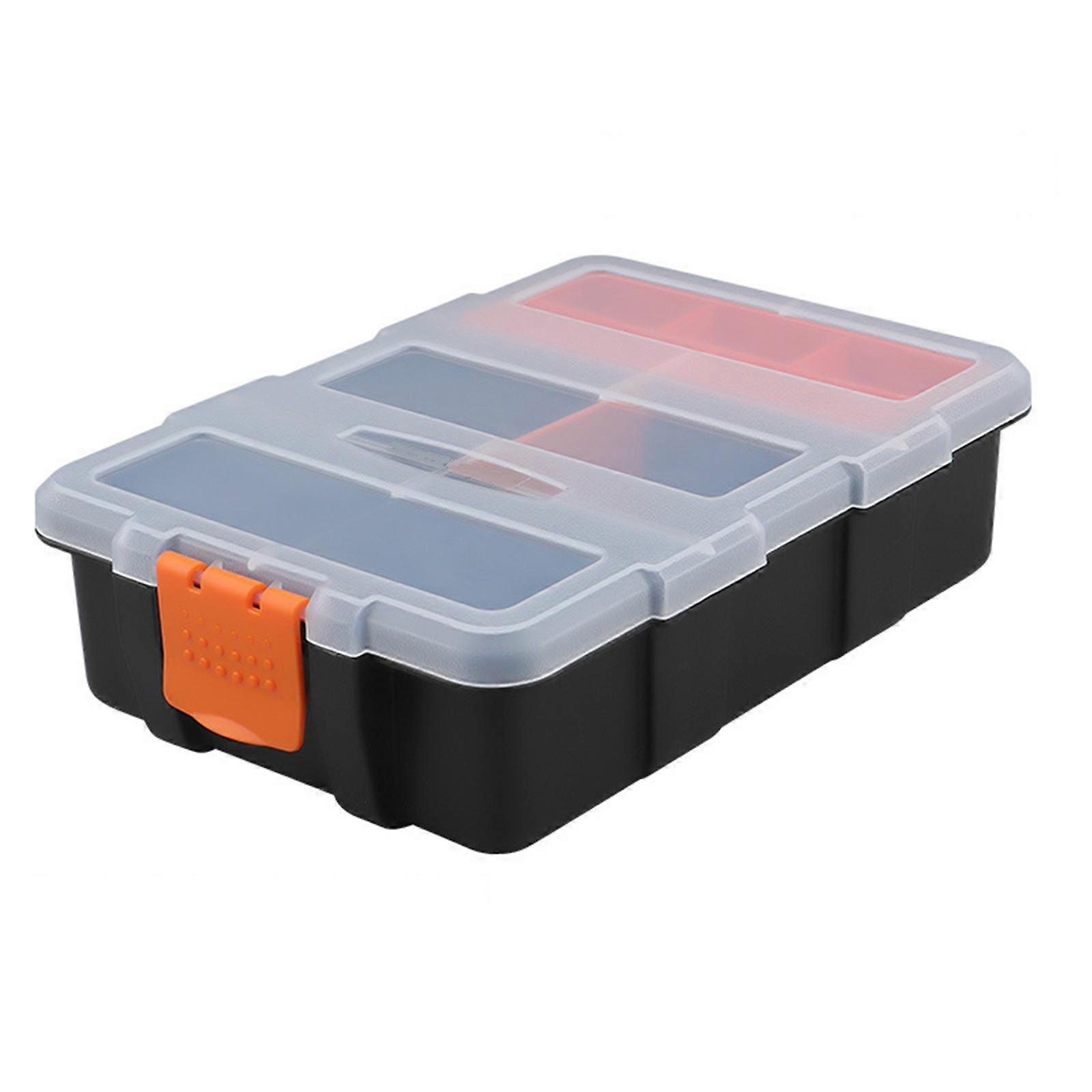 Tool Box Organizer, Hardware Storage Box, Portable Small Parts Organizer with Removable Plastic Dividers  11 squares