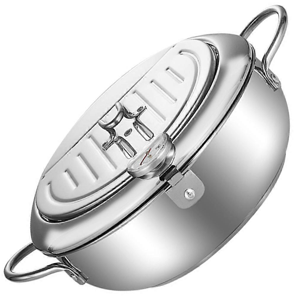 Fritteuse Topf Tempura Topf Fritteuse mit Ölfiltration Gas Fritteuse Pfanne