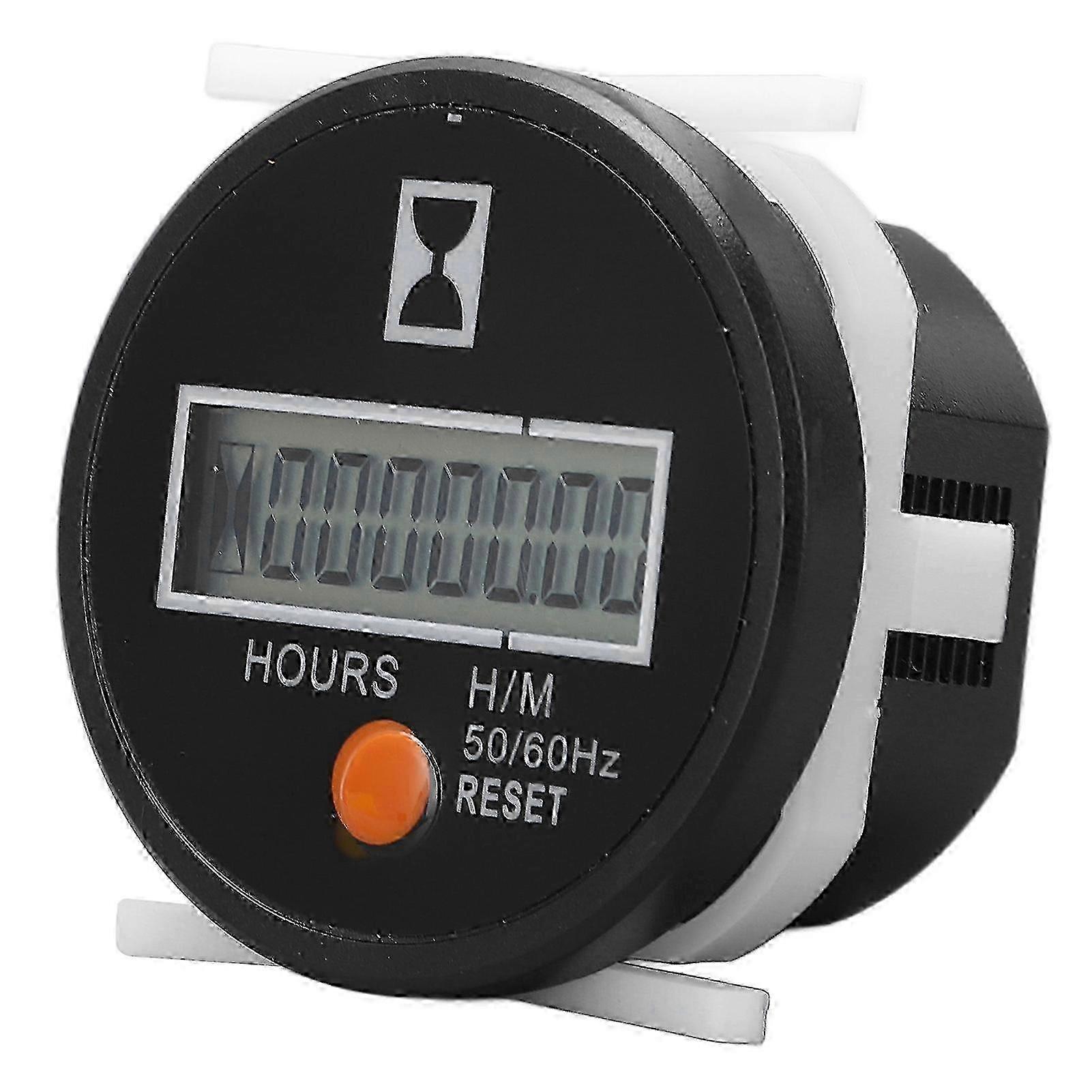 Digital Hour Meter High Precise Mechanical Hourmeter Wide Range Hour Gauge with Reset Button 24-240V