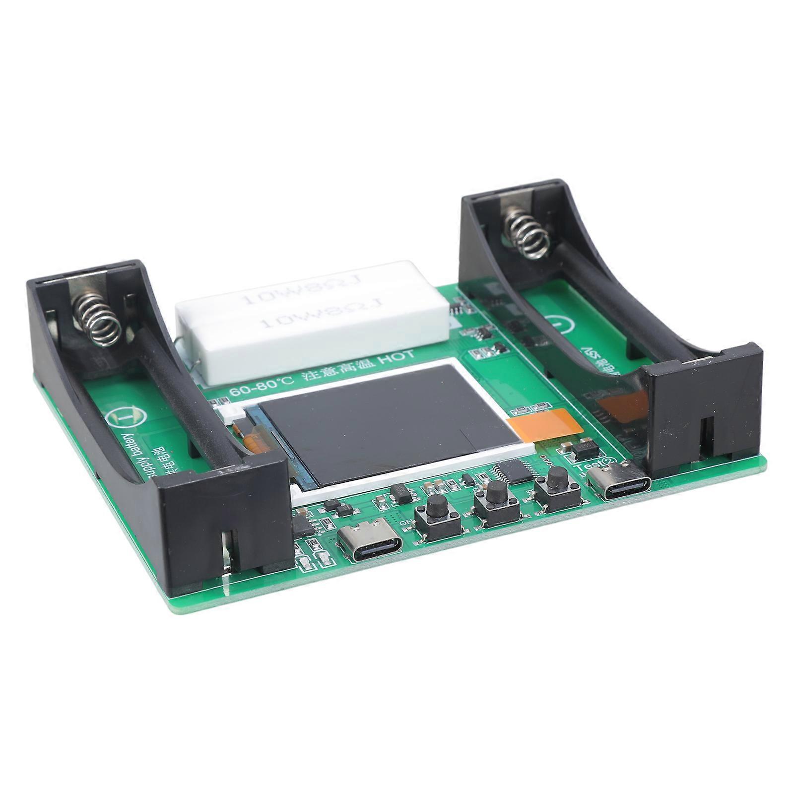 18650 LCD Display Battery Capacity Tester Module-MaH-mwH Digital Lithium-Battery Capacity Tester Checkered Load-Analyzer Multicolor