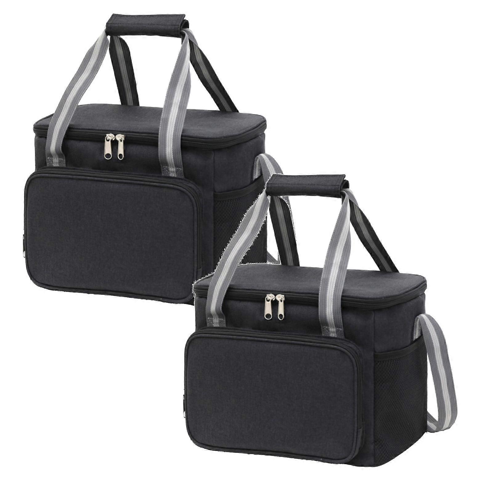 Xubond Lunch Box, Insulated Cooler Bag with Multi Pockets, Leakproof, Compatible with X, Black