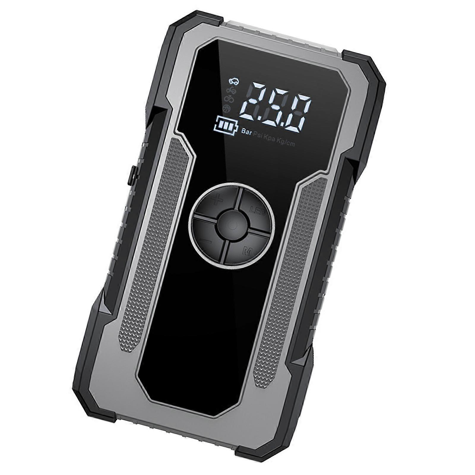 12V 8000mAh Automotive Emergency Jump Starter With Air Compressor LED Flashlight Power Supply For Car Multicolor