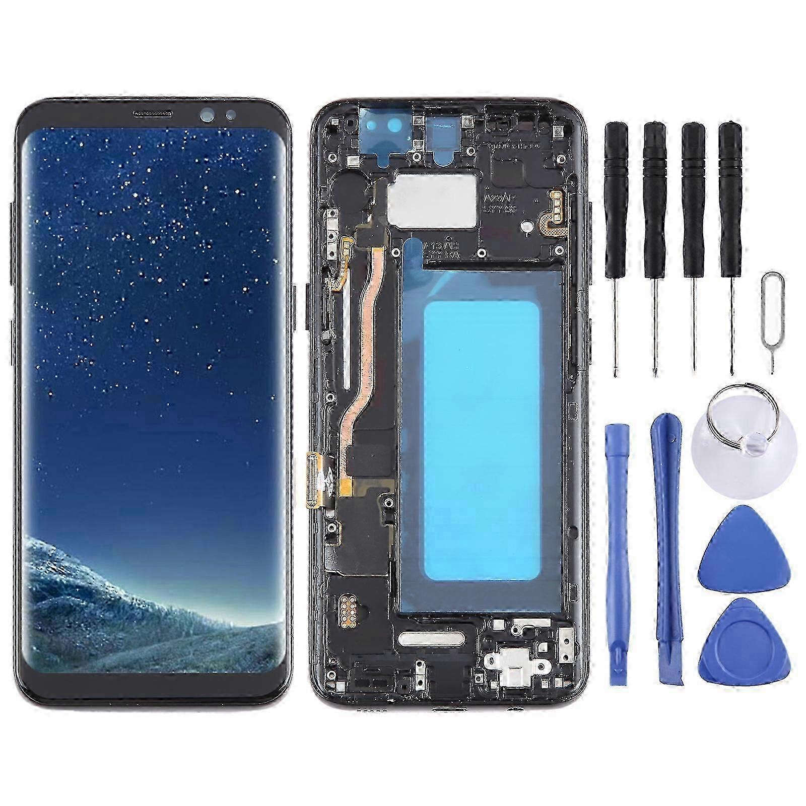 For Samsung Galaxy S8 SM-G950 TFT LCD Screen Digitizer Full Assembly with Frame (Black)