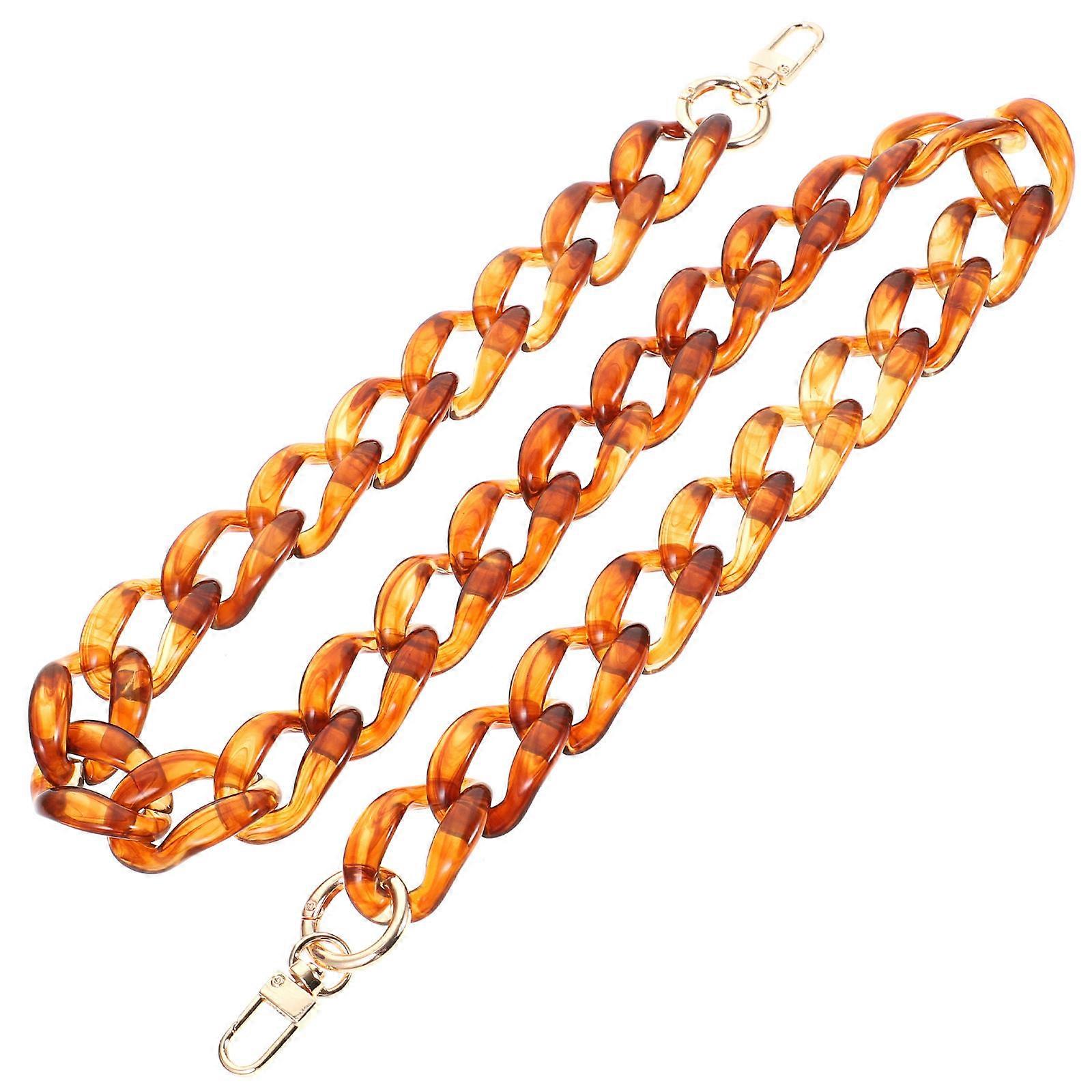 Acrylic Chain Strap for Purse Replacement Thick Fishbone Chain Light Brown Function 1Pcs