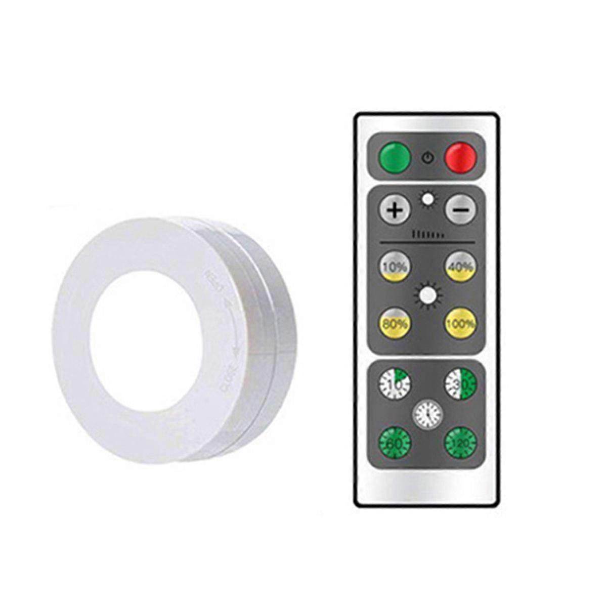 2pcs Wireless Cabinet LED Lights Set Brightness Adjustable Cupboard Accent Light - 1 Light and 1 (White Light)