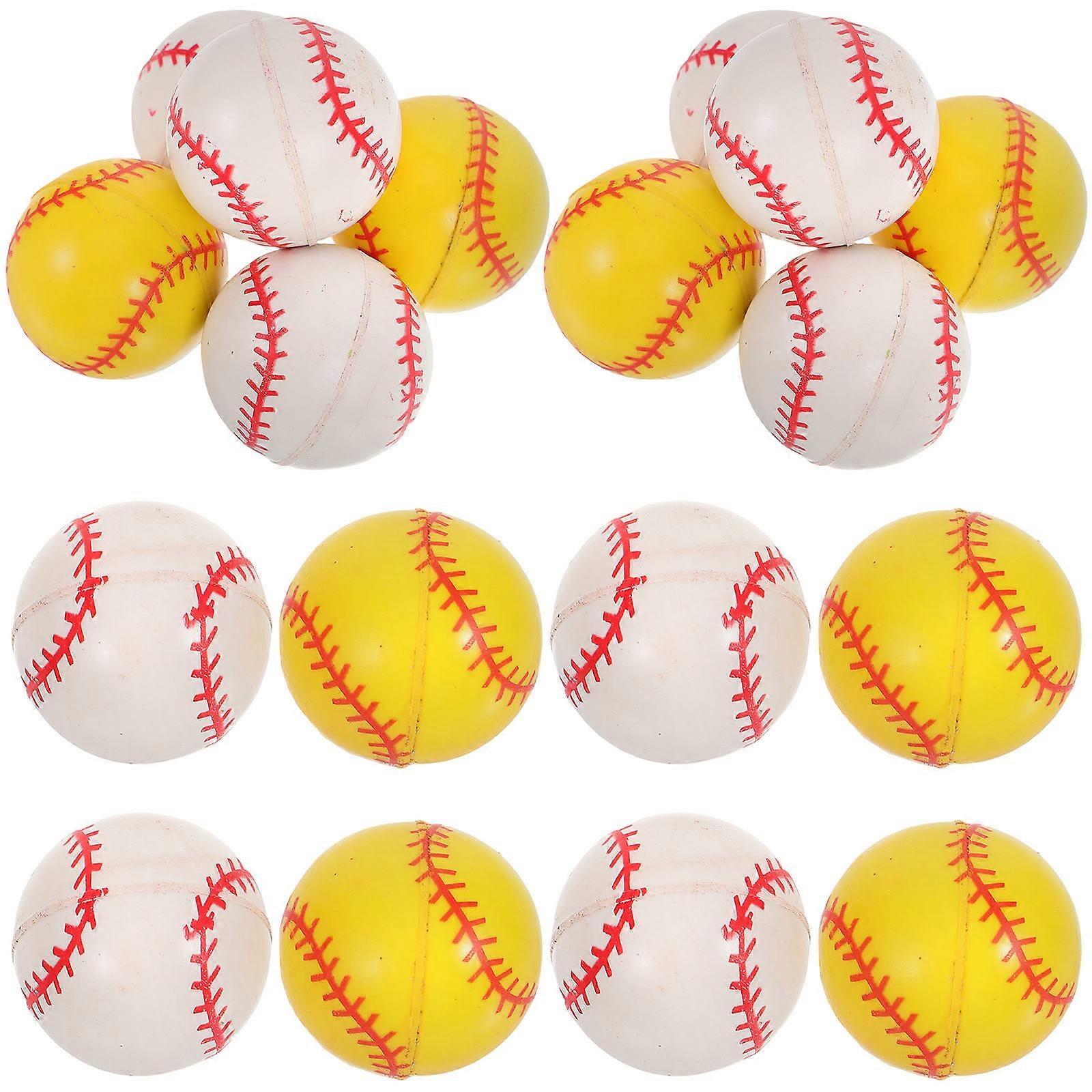 20Pcs Bounce Balls Baseball Pattern Bouncy Balls Creative Jumping Balls