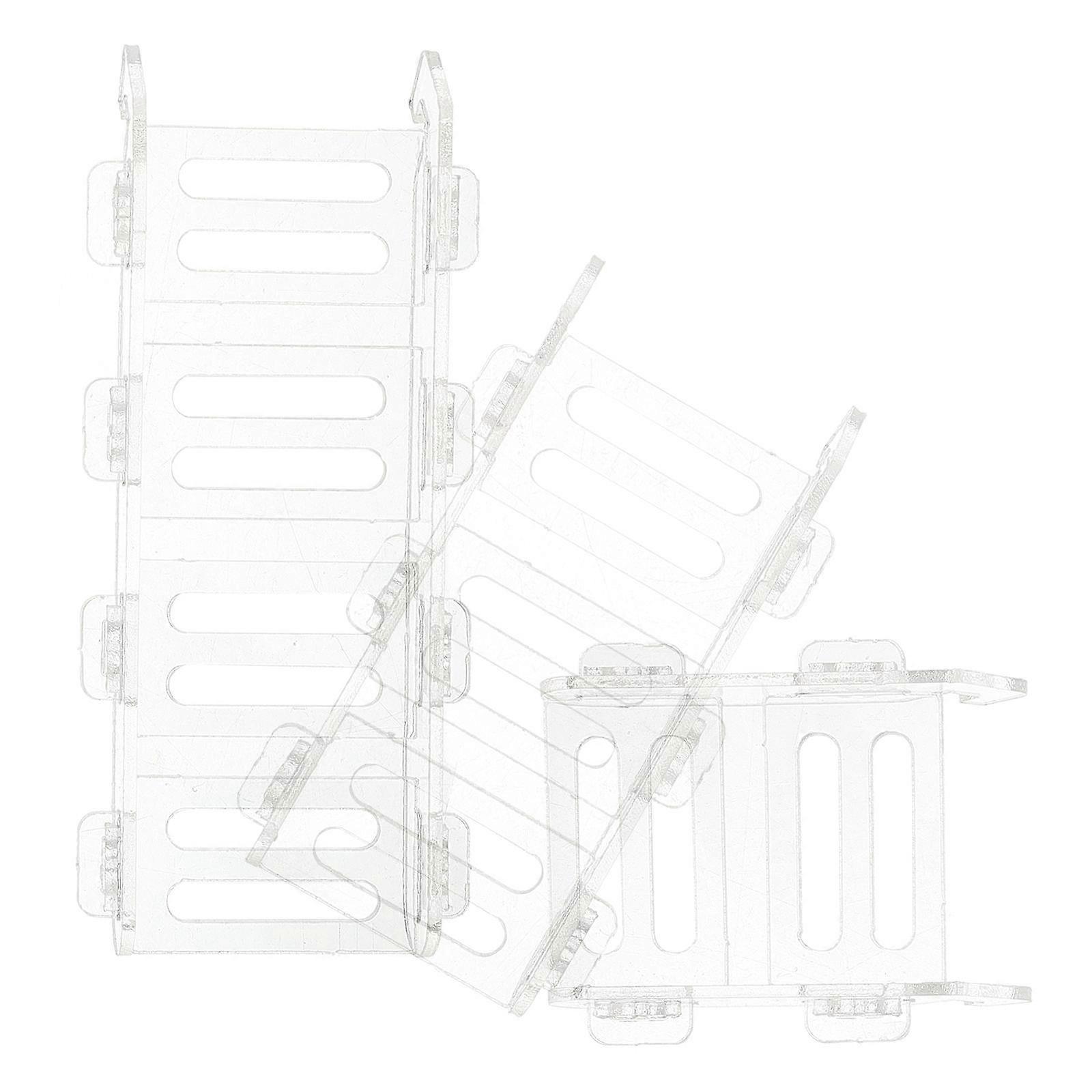 3Pcs Acrylic Pet Climbing Ladder Clear Slide for Small
