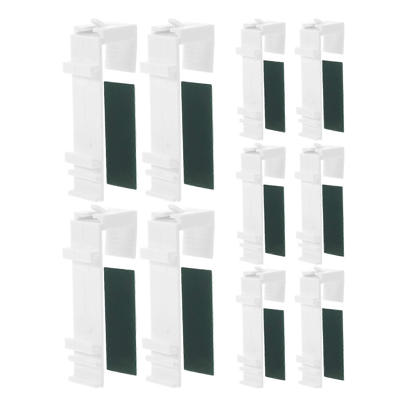 10 Sets Self Adhesive Curtain Rod Brackets No Drill Holder for Blinds Mounting