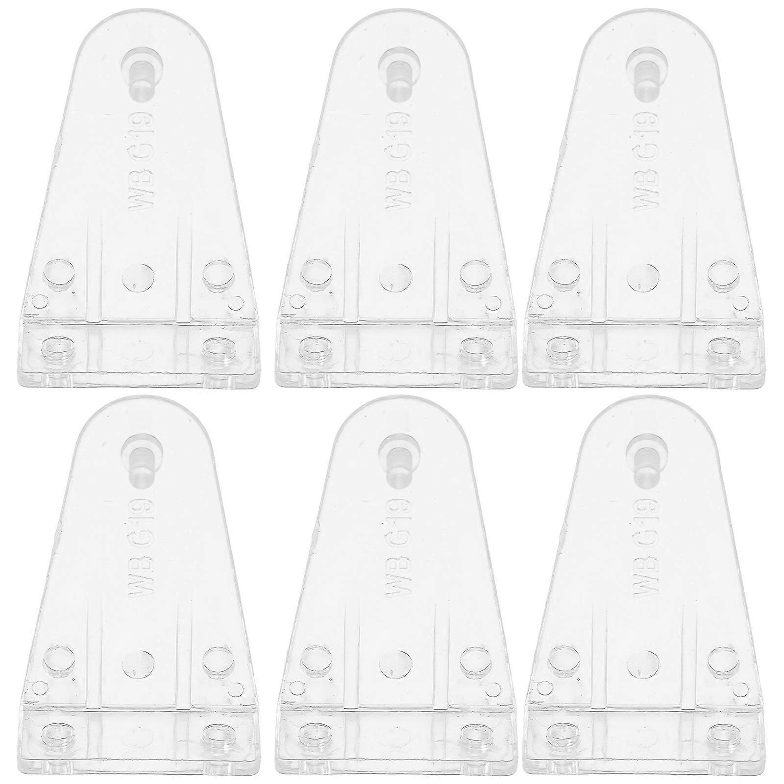8Pcs Acrylic Window Blinds Hold Down Brackets Transparent for Bottom Rail