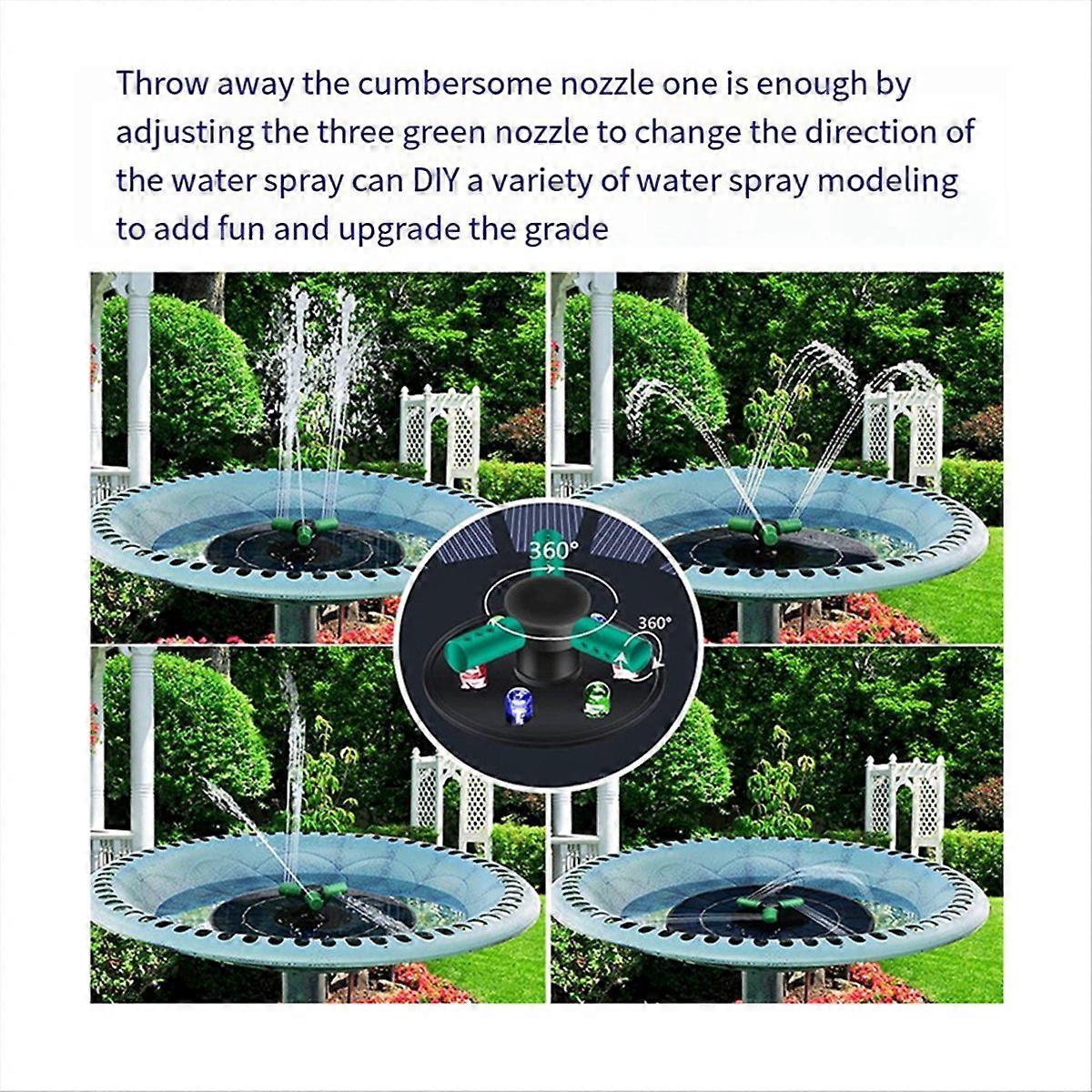 Pompe de fontaine solaire 6 W avec cordon