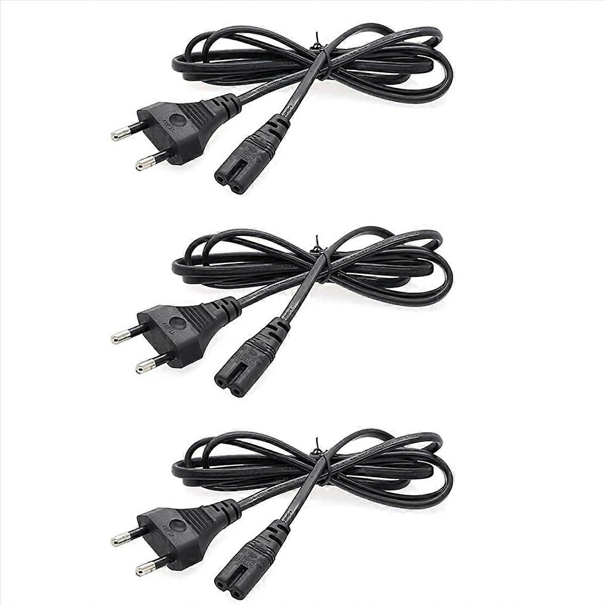 Universal Power Cable 1.5M 2-Hole Charging Cable 8-Character EU Plug