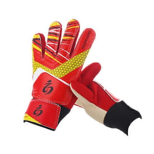 Children's football gloves in red, size 6 red size 6