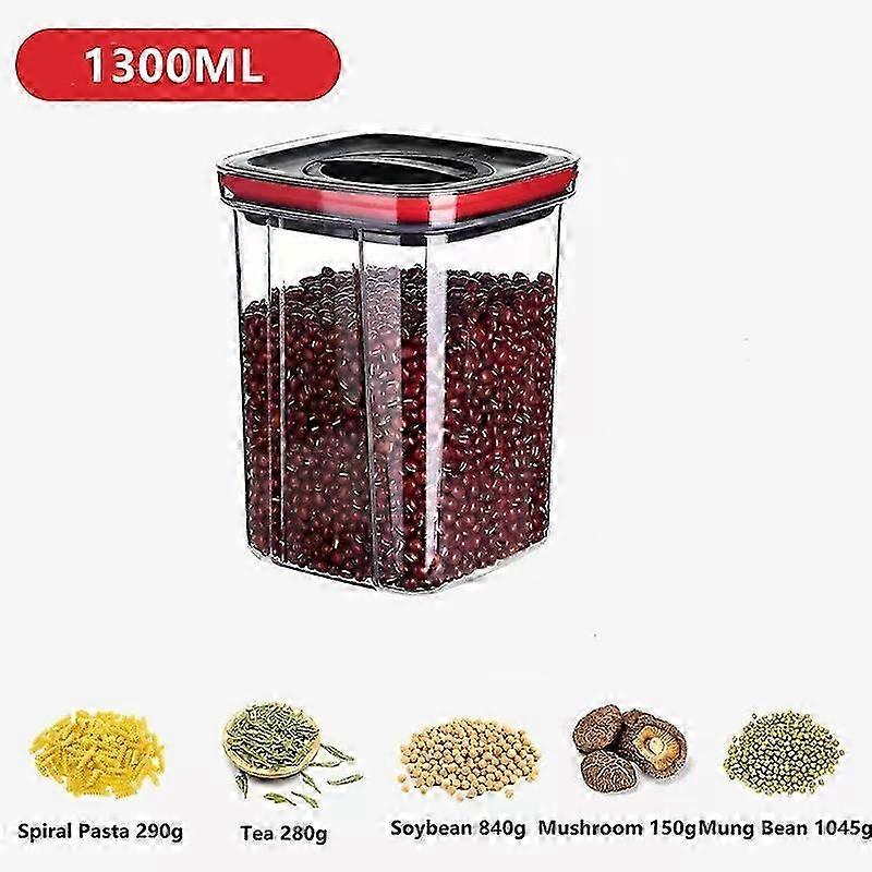 Stackable Transparent Plastic Food Storage Jar With Rotating Sealed Lid